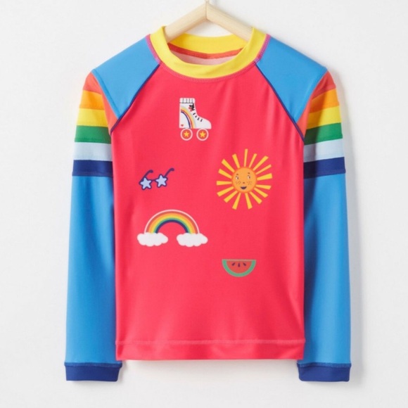 HANNA Andersson Colorful Kids Swim Shirt RASH GUARD size 14 - Picture 1 of 12